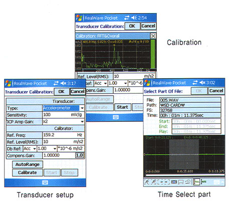 Calibtation&Transducer setup& Time Select part